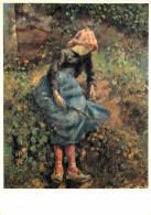 Art - Peinture - Camille Pissarro - Jeune Fille à La Baguette 1881 - Musée Du Louvre De Paris - CPM - Voir Scans Recto-V - Malerei & Gemälde