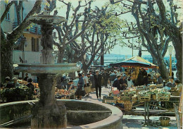 Marchés - Bandol - Le Marché Provençal Sur La Place De L'Eglise - Fontaine Des Quatre Dauphins - CPM - Flamme Postale De - Märkte