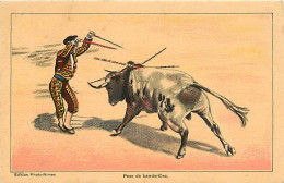 Corrida - Pose De Banderilles - Edition Photo-Nimes - Colorisée - Art Peinture - CPM - Voir Scans Recto-Verso - Stierkampf