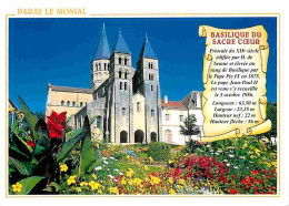 71 - Paray Le Monial - La Basilique Du Sacré Coeur - Fleurs - Flamme Postale - CPM - Voir Scans Recto-Verso - Paray Le Monial