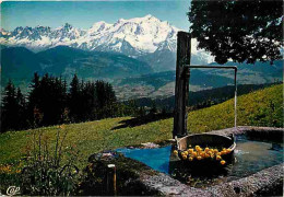 74 - Chamonix - Mont-Blanc - Panorama Sur Le Massif Du Mont-Blanc Depuis Cordon - CPM - Voir Scans Recto-Verso - Chamonix-Mont-Blanc