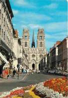 45 - Orléans - La Rue Jeanne D'Arc - La Cathédrale Sainte Croix - Automobiles - Fleurs - Carte Neuve - CPM - Voir Scans  - Orleans