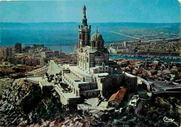 13 - Marseille - Notre Dame De La Garde - Vue Aérienne - Flamme Postale - CPM - Voir Scans Recto-Verso - Notre-Dame De La Garde, Aufzug Und Marienfigur