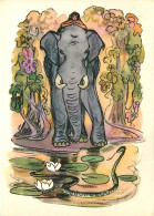 Animaux - Eléphants - Illustration - Serpent - Carte Russe - CPM - Voir Scans Recto-Verso - Elefanti