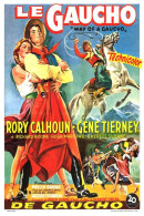 Cinema - Le Gaucho - Rory Calhoun - Gene Tierne - Illustration Vintage - Affiche De Film - CPM - Carte Neuve - Voir Scan - Posters On Cards