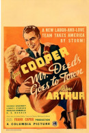 Cinema - Mr Deeds Goes To Town - Jean Arthur - Illustration Vintage - Affiche De Film - CPM - Carte Neuve - Voir Scans R - Affiches Sur Carte