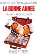 Cinema - La Bonne Année - Lino Ventura - François Fabian - Claude Lelouch - Illustration Vintage - Affiche De Film - CPM - Affiches Sur Carte