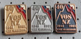 Police VOS NZ UJV Maribor Security Intelligence Service 1941/981 Slovenia Ex Yugoslavia Pins - Police