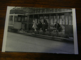 Photographie - Le Tréport (76) - Tramway  - Hôtel Restaurant De La Place - 1934 - SUP (HY 20) - Le Treport