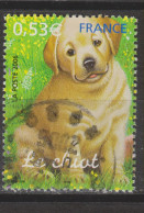 Yvert 3898 Cachet Rond Chien Le Chiot - Gebraucht