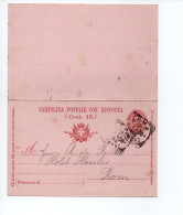Italia 1900 Intero Postale Umberto 15 C. 7½ + 7/½ Domanda E Risposta 2 Scan - Entiers Postaux