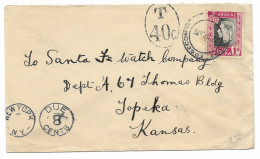 SA 1937, Taxed Letter To Kansas (SN 3059) - Storia Postale