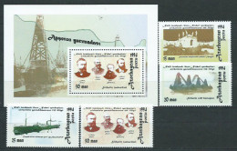 Azerbaijan - Correo Yvert 140/3+Hb 7 ** Mnh Sociedad Tovarichi - Azerbaïjan