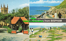 R569297 Greetings From Bispham. Color Gloss View Series. Bamforth. Multi View - World