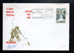 2 ème SALON PECHE ET TOURISME à MONTBELIARD 1990 - Commemorative Postmarks