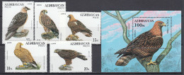 Azerbaijan - Correo Yvert 167/71+H.10 ** Mnh Fauna - Aves - Azerbaïjan