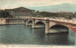 FRANCE - Paris - Le Pont De La Concorde Et La Chambre Des Députés - L L - Colorisé - Carte Postale Ancienne - Bridges