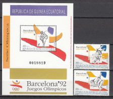 Olympia1992:  Equatorial Guinea   2 W + Bl ** - Estate 1992: Barcellona