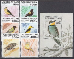 Azerbaijan - Correo Yvert 276/81+Hoja 22 ** Mnh Fauna - Aves - Azerbaïjan