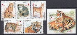 Azerbaijan - Correo Yvert 335/39+ Hoja 32 ** Mnh Fauna - Felinos - Aserbaidschan