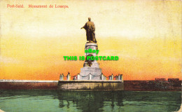 R568954 Port Said. Monument De Lesseps. Edition Egyptienne. A. L. 55. Egypte - Welt
