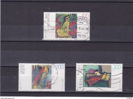 ALLEMAGNE 1996 PEINTURES Yvert 1675-1677, Michel 1843-1845 Oblitérés Cote Yv: 6 Euros - Used Stamps