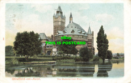 R568966 358. Stratford On Avon. Memorial From River. Autochrom Postcard. Pictori - Welt
