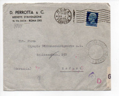 Italia 1941 Imperiale 1,25 Su Busta Con Timbri Censura Italiana E Tedesca 2 Scan - Marcophilia