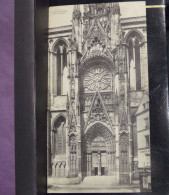 48 . CARTE PANORAMA . ROUEN . LA CATHEDRALE . PORTAIL DE LA CALENDE  . GRAND FORMAT . 28 X 15 - Rouen