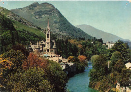 FRANCE - Lourdes - La Basilique - La Gave - Vue Prise De L'hôtel Béthanie - Carte Postale - Lourdes