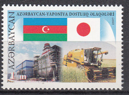 Azerbaijan Correo Yvert 582 ** Mnh Relaciones Con Japón - Bandera - Azerbaïdjan