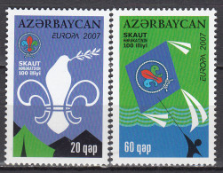 Azerbaijan Correo Yvert 580/81 ** Mnh Europa 2007- Deportes - Boy Scouts - Azerbaïdjan