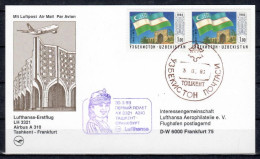 1993 Tashkent - Frankfurt    Lufthansa First Flight, Erstflug, Premier Vol ( 1 Card ) - Altri (Aria)