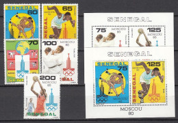 Olympia1980:  Senegal  5 W + 2 Bl ** - Sommer 1980: Moskau