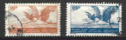 LIBAN. PA 7-8 De 1946 Oblitérés. Héron. - Cicogne & Ciconiformi