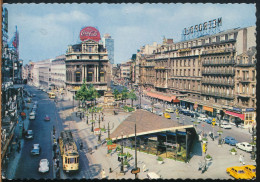 °°° 31172 - BELGIUM - BRUXELLES - LA PLACE DE BROUCKERE - 1969 With Stamps °°° - Squares