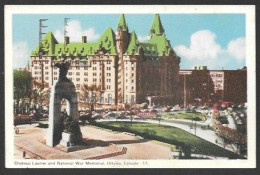 Ottawa  Ontario - Postmarked 1953 C.P.A. - Chateau Laurier And National War Memorial Canada - The Photograving Co. - Ottawa