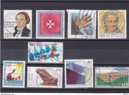 ALLEMAGNE 1999 Yvert 1859, 1861, 1878, 1894-1895, 1901, 1906-1907, 1914, Oblitéré Cote : 8,90 Euros - Used Stamps