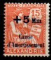 ALEXANDRIE    -   1927  .  Y&T N° 81 * .  Caisse D' Amortissement - Unused Stamps
