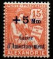 ALEXANDRIE    -   1927  .  Y&T N° 81 * .  Caisse D' Amortissement - Ongebruikt