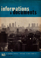 Revue Diplomatique Informations & Documents N° 165 - Aout 1962 - Numéro Spécial Sur Chicago - Geschichte