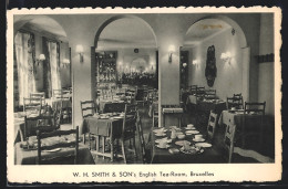 AK Brüssel / Bruxelles, W. H. Smith & Son`s English Tea-Room, 71-75, Bd. Adolphe Max, Interior  - Bruxelles-ville