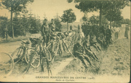 CPA CP Grandes Manœuvres Du Centre 1908 Halte De Cyclistes ND PHOTO Soldats Militaires - Manöver