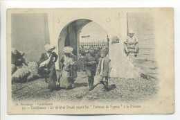 CPA Maroc CASABLANCA - Le Général Drude Reçoit Les Femmes De France à La Douane  - Animation Cachet Trésor Et Postes - Casablanca