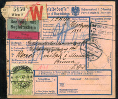 WIEN  1926. Parcel Card To Yugoslavia - Covers & Documents