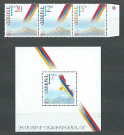 Armenia - Correo 1992 Yvert 176/8+Hb 1 ** Mnh - Armenia