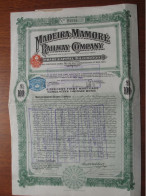 BRESIL - MADEIRA-MAMORE RAILWAY , BOND DE 100 £ 6% - 1922 - Andere & Zonder Classificatie