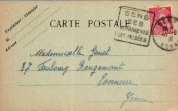 N°4101 W -oblitération Machine Daguin -Sens -ses Monuments- 1936- - Mechanical Postmarks (Advertisement)