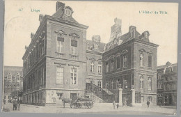 CPA CARTE POSTALE BELGIQUE LIEGE L' HÔTEL DE VILLE 1909 - Autres & Non Classés