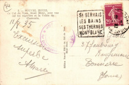 N°4104 W -oblitération Machine Daguin -St Gervais -les Bains -ses Thermes Mont Blanc- - Mechanical Postmarks (Advertisement)